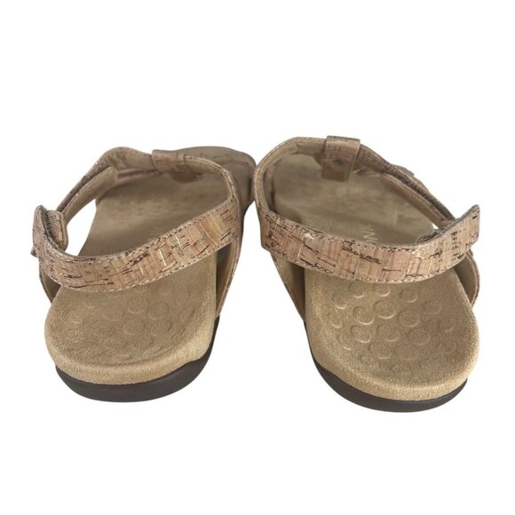 Vionic Womens Rest Farra Cork Sandals With Gold Accent Discs Size 8W - Picture 4 of 10